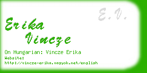 erika vincze business card